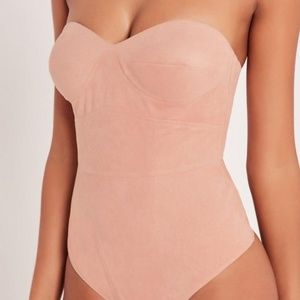 Missguided X Carli Bybel strapless bodysuit
